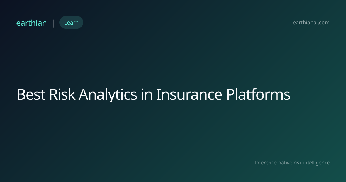 Best Risk Analytics in Insurance Platforms | Earthian AI