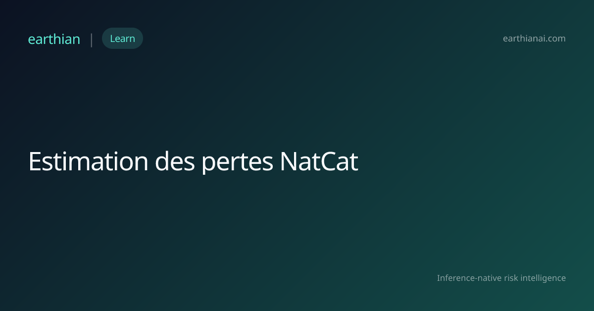 Estimation des pertes NatCat | Earthian AI