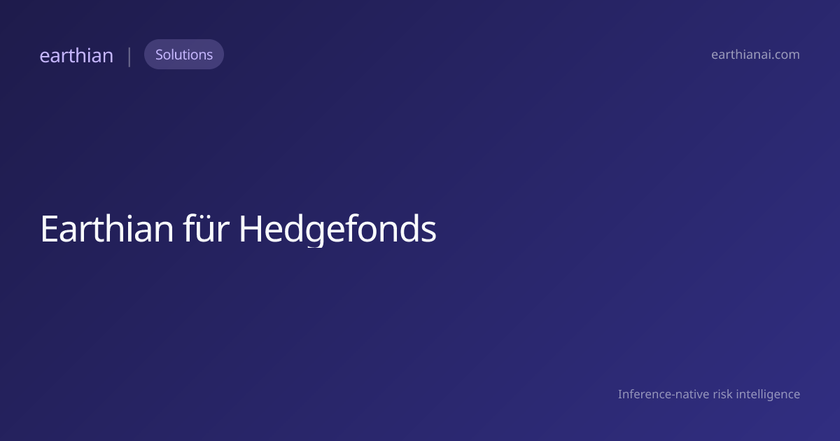 Earthian für Hedgefonds | Earthian AI